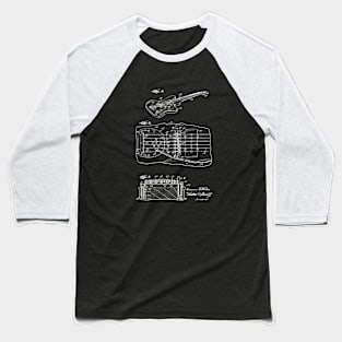 Electrical Guitar Vintage Patent Drawing Baseball T-Shirt